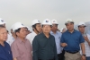 Phó Thủ tướng Chính phủ Trịnh Đình Dũng thị sát dự án cao tốc Trung Lương-Mỹ Thuận. Ảnh: Hải Đường